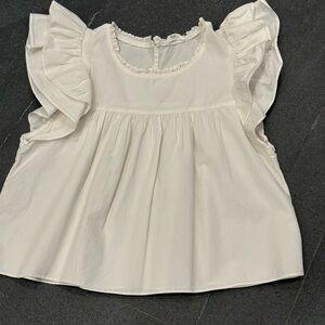 Ruffled Sleeve Peasant Top